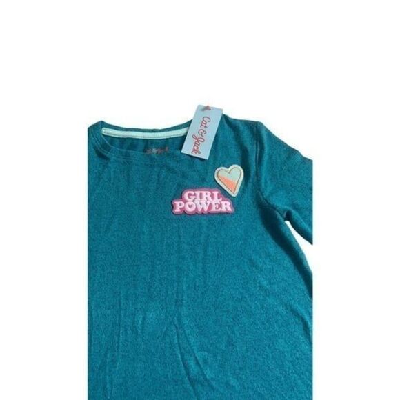 Cat & Jack Girls Green top size 7-8 - Picture 6 of 8